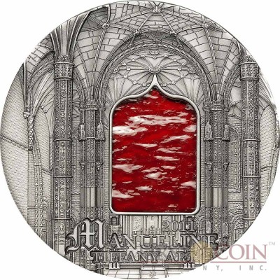 Palau 7th Edition MANUELINE series TIFFANY ART Silver coin $10 Antique finish 2011 Ultra High Relief 2 oz
